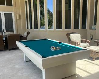 Outdoor billiards pool table