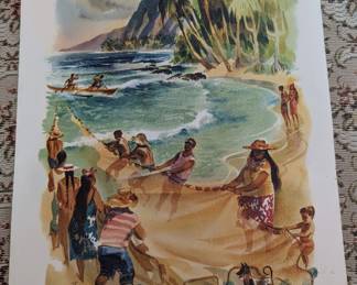 1971 “Beachcomber Night” Cruise Menu – S.S. Monterey
by noted artist Eugene Savage, commissioned by Matson Cruise Lines