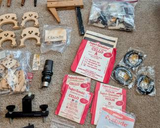Parts to repair violins, cellos and Bass