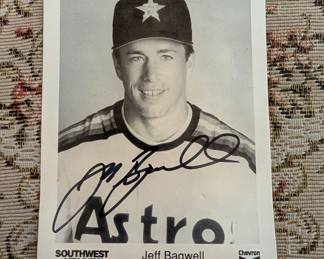 Jeff Bagwell Signed Astros Promo Card
Early 1990s stadium giveaway