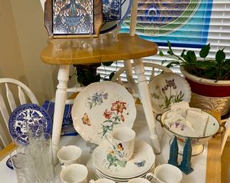 4 seat Tile Top Country Breakfast table, featuring Butterfly Meadow by Lenox
