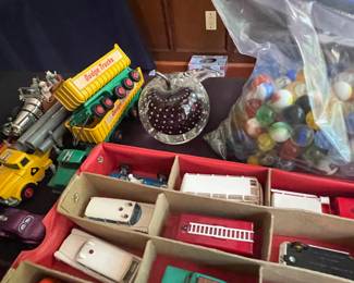 Vintage Toys, Card and Trains