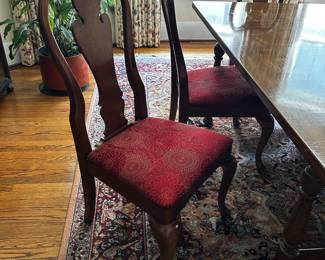 6 Thomasville Queen Anne chairs
