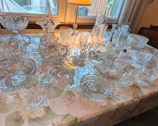 Gorgeous cut and pressed glass.