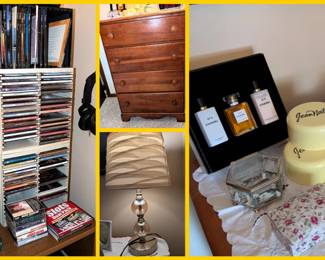 CDs, VHS tapes, vintage furniture, perfume and more.