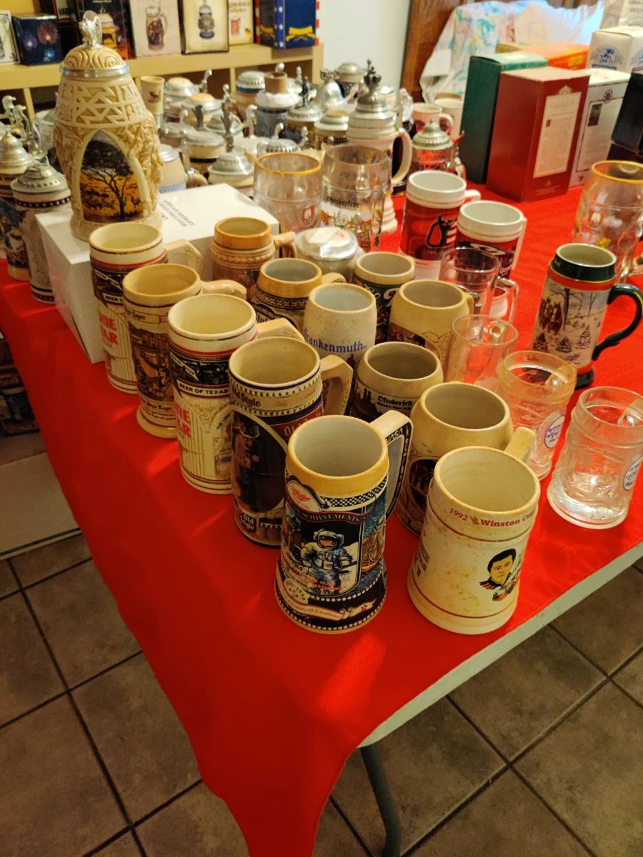 Vintage beer steins