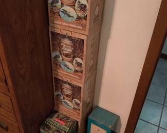 beer steins in boxes