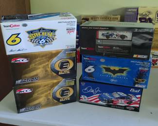Die cast model race cars
