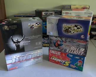 Die cast model race cars