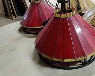 Stained glass style hanging lights