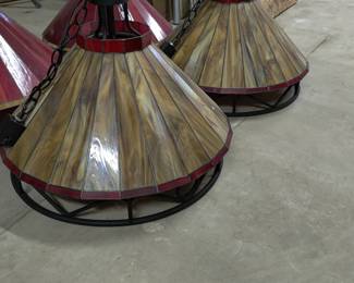 Stained glass style hanging lights