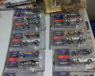 Die cast model race cars