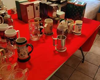 Vintage beer steins