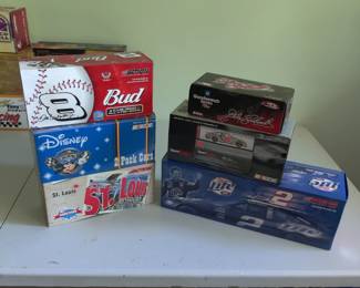Die cast model race cars
