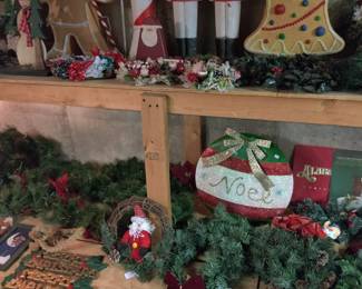 Blow molds, Christmas garlands, signs, deco