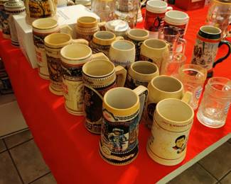 Vintage beer steins