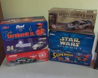 Die cast model race cars
