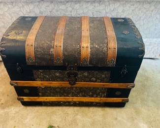 Antique railway trunk
