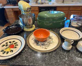 Yellow kitchenAid mixer