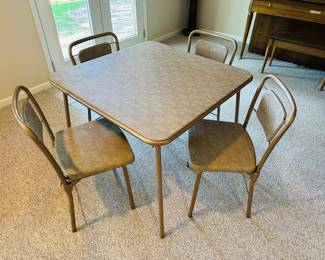 1955 Cosco folding table with chairs