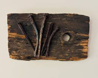 Railroad spikes art