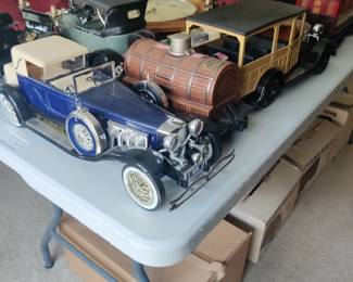 Jim Bean Collectable car and train bottles