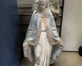 Cement Mary statue