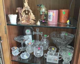 candle, crystal, cut glass, collectables