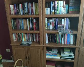 bookcases, books