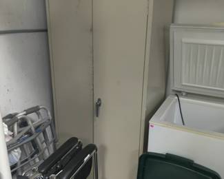 wheelchair, walkers, storage cabinet, freezer