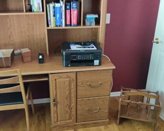 desk and printer