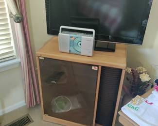 TV stand, flat screen TV