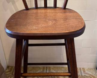 Wooden bar stool (2 count)
