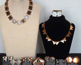 MidCentury Copper Enamel Jewelry, Renoir, Matisse,