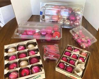 All Pink Ornaments Vintage More