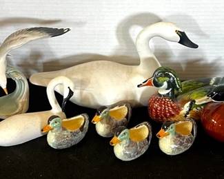 Hand Carved Signed Water Fowl