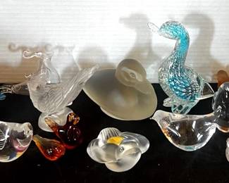 Crystal Birds 2 Rare Kosta Sweden, Vicke Lindstrand