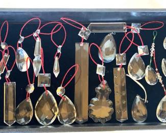 Hand Beaded Vintage Crystal Drop Ornaments