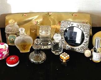 Antique Vintage Vanity Perfume, Lipsticks