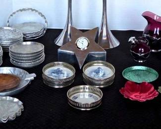 MCM Nambe, Chrome Art Deco Farberware Aluminum
