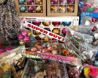 Vintage Newer Bright Colored Christmas Ornaments