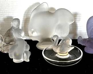Crystal Animal Figurines Lalique, Sevres, Goebel