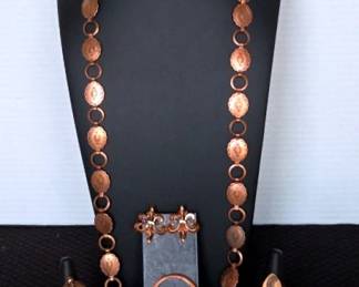 Vintage Copper Concho Belt, Brooches