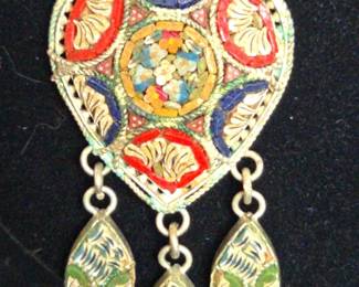Antique Vintage Micro Mosaic Millefiori Glass Bead Jewelry