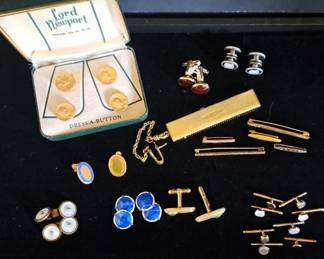 Vintage Antique Cufflinks Chatelaine Comb