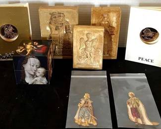 Franklin Mint Gold Xmas Coins,Wurtte Landesmuseum Stuttgart Plaster Molds, MMA