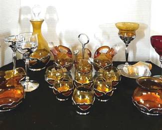 Art Deco Chrome Glass Kitchenware Farberware Chase