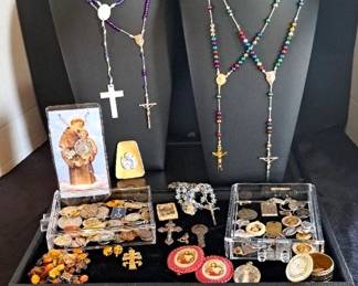 Vintage Religious Rosaries, Metals