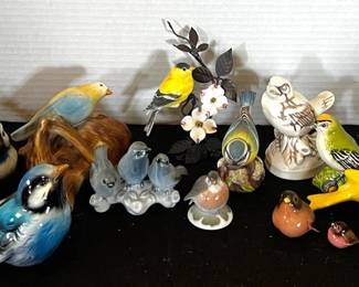 Signed Porcelain Song Birds Goebel, Beswick, Czech
