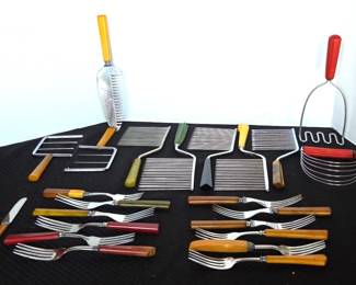 Vintage Bakelite Handled Kitchen Utensils